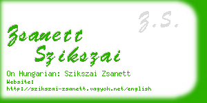 zsanett szikszai business card